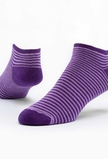 Maggie's Organics Footie Socks (Purple Pinstripes)