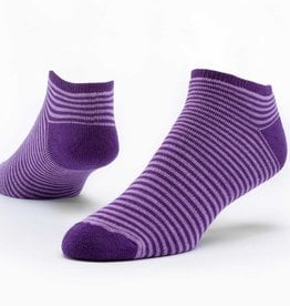 Maggie's Organics Footie Socks (Purple Pinstripes)