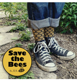 Maggie's Organics Bee Keeper Crew Socks (Yellow & Black)