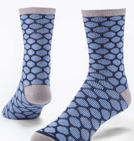 Maggie's Organics Bee Keeper Crew Socks (Navy & Blue)