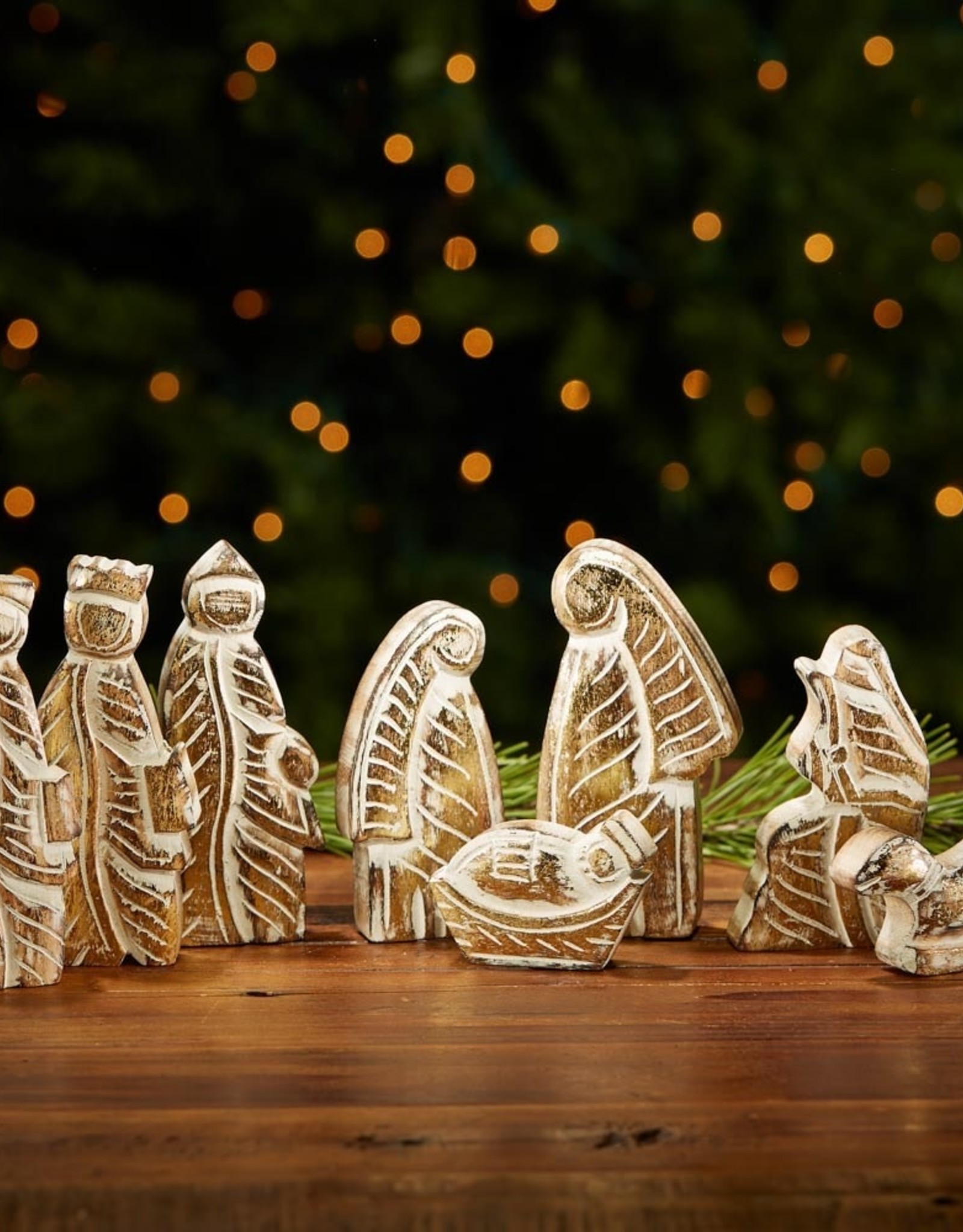 Serrv Mango Wood Nativity