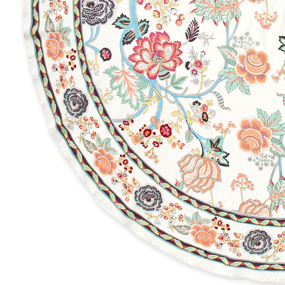 Modern Jaipur Round Tablecloth 70" Diameter Bunyaad