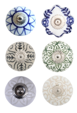 Mela Artisans Painted Ceramic Knob - Assorted