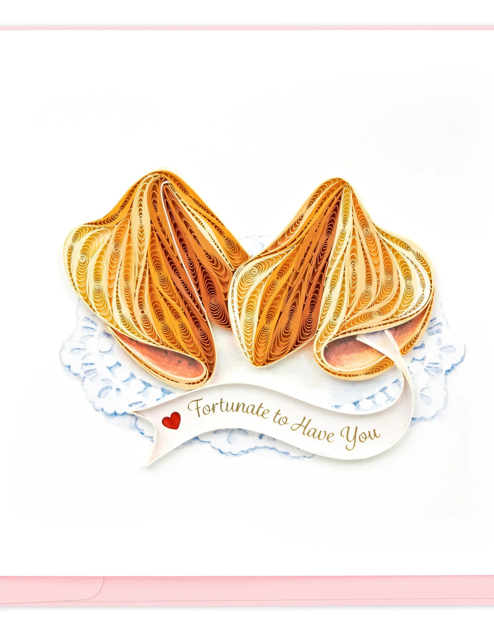 Quilling Card Quilled Love Fortune Cookies Greeting Card