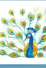 Quilling Card Quilled Peacock Feather Display Greeting Card