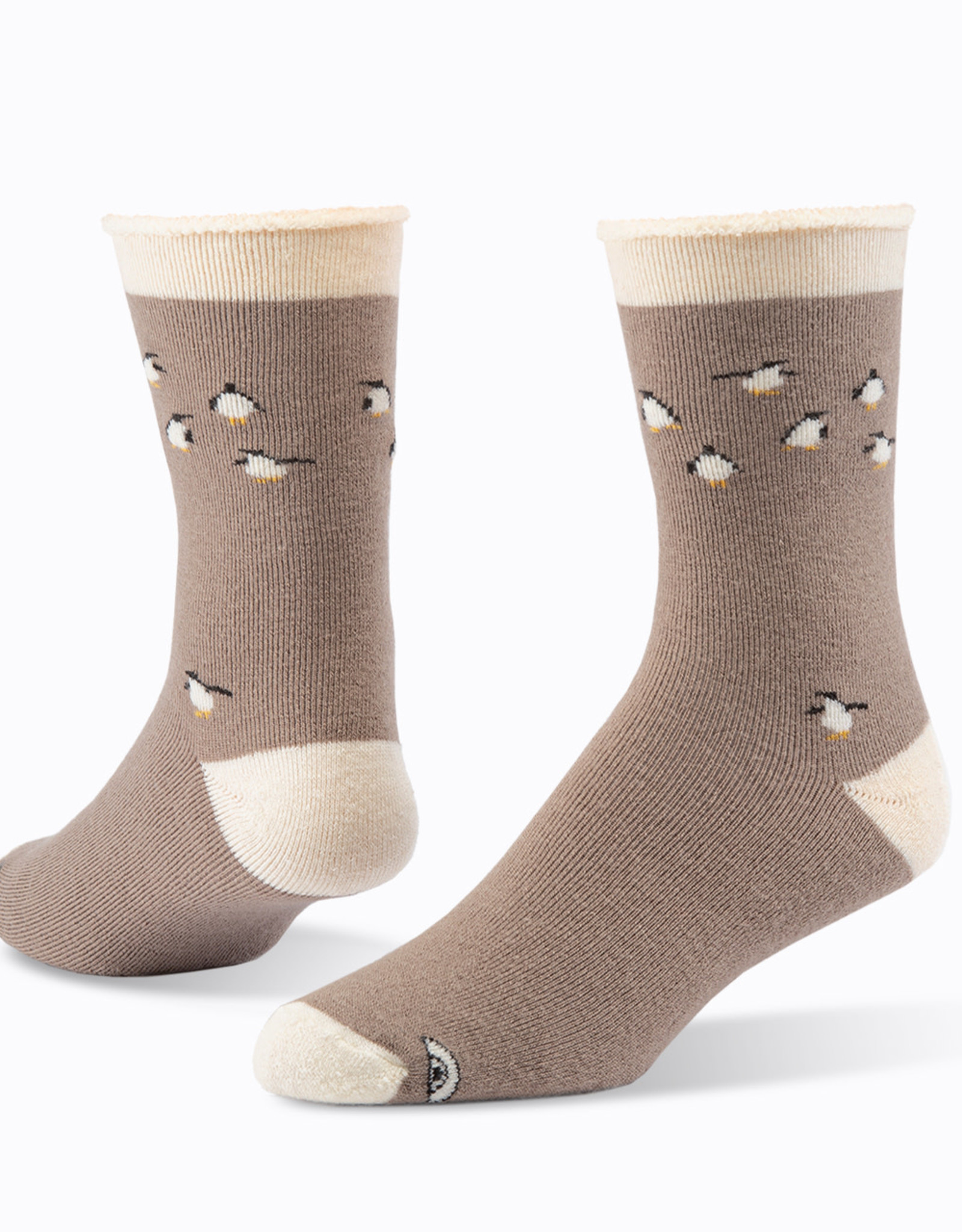 Maggie's Organics Wool Snuggle Socks (Penguin Taupe)