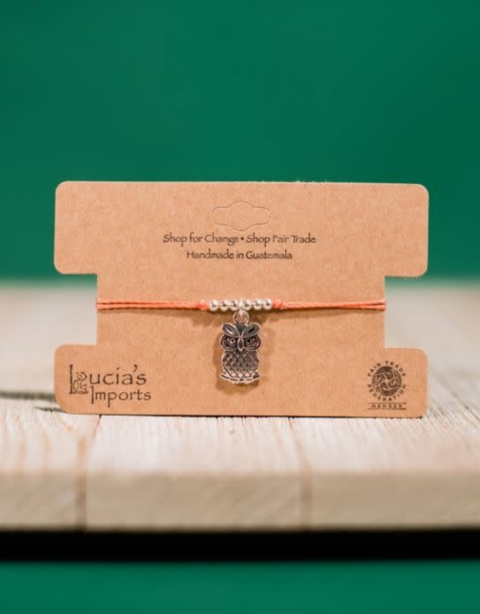 Lucia's Imports Owl String Bracelet Assorted
