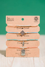 Lucia's Imports Wisdom Collection Bracelet Set  - Pastel