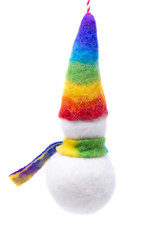 Global Crafts Frosty the Snowcone Handmade Felt Ornament