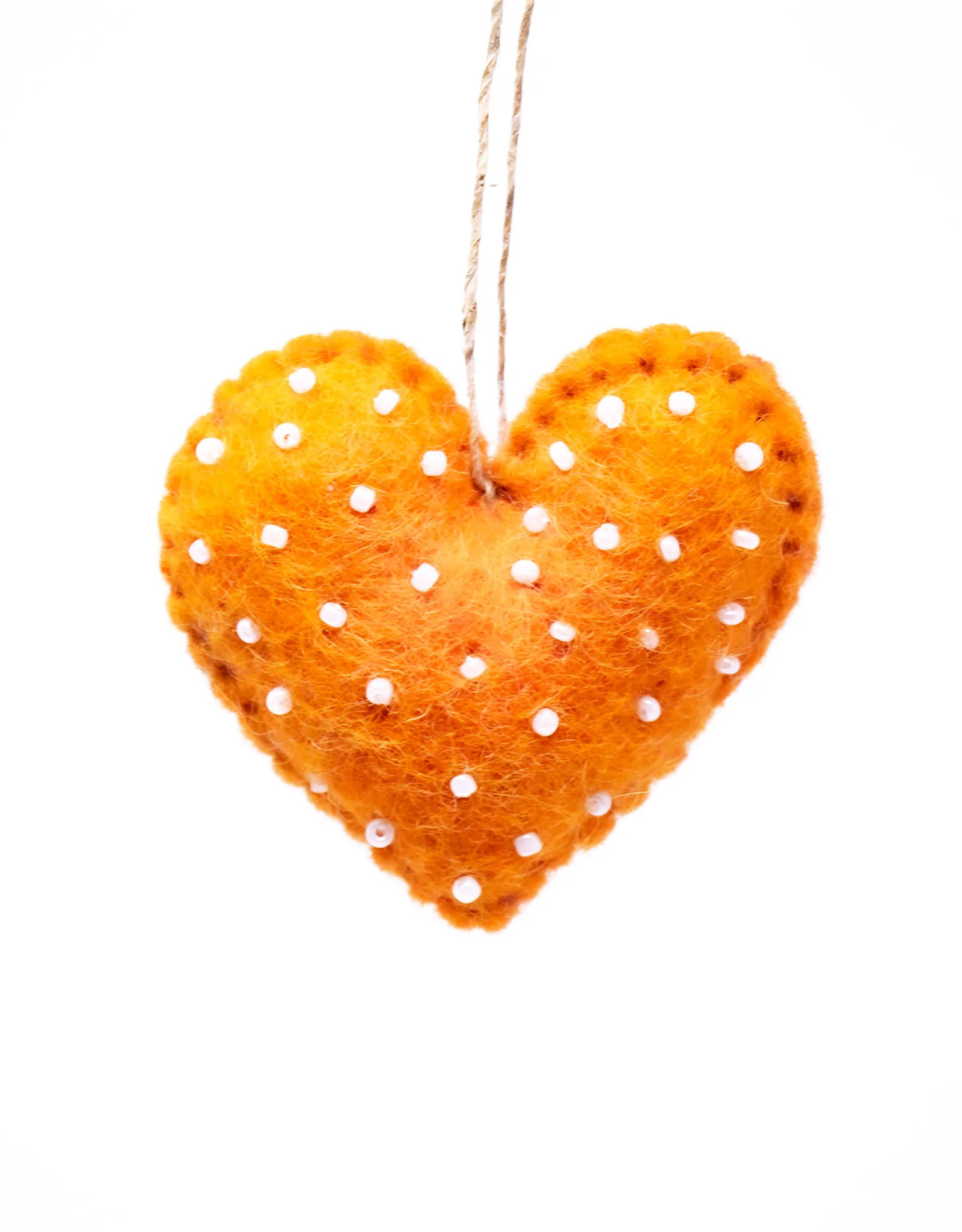 Global Crafts Mini Hearts Handmade Felt Ornament