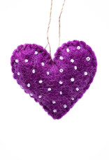 Global Crafts Mini Hearts Handmade Felt Ornament