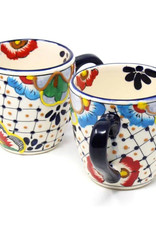 Global Crafts Encantada Mug, Dots & Flowers