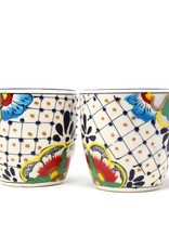 Global Crafts Encantada Mug, Dots & Flowers