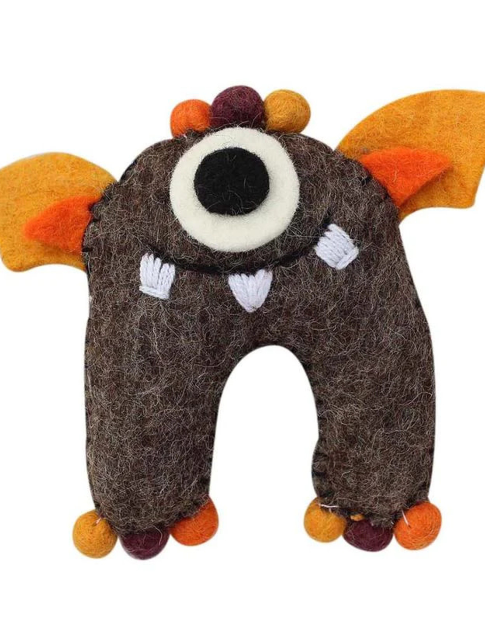 Global Crafts Brown Monster Felt Tooth Fairy Pillow