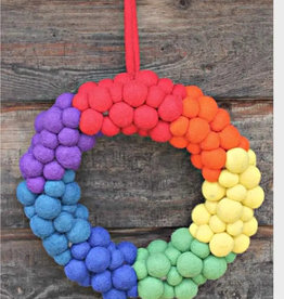 Ganesh Himal Rainbow Wool Wreath