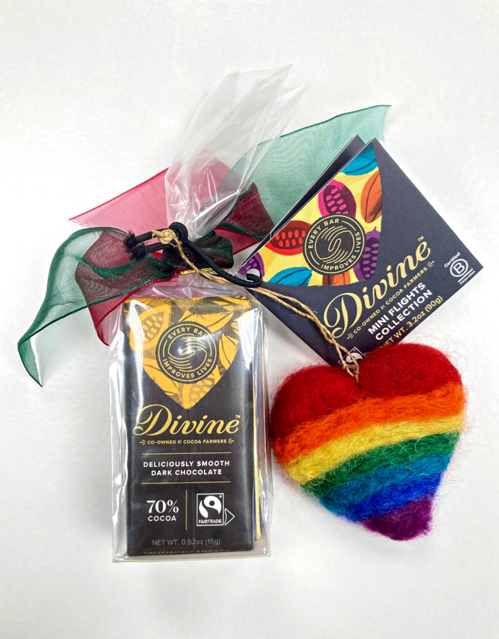 Rainbow Heart Chocolate Sampler