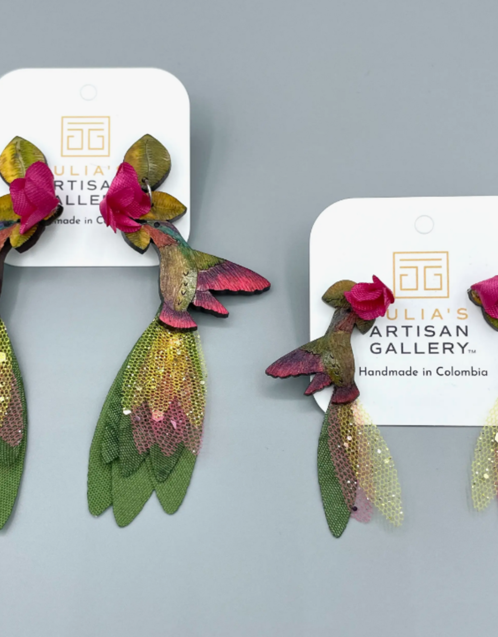 Tulia Artisans Anna's Hummingbird Earrings (Small)