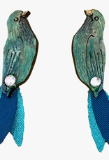 Tulia Artisans Blue Bird Tulia Earrings (Small)