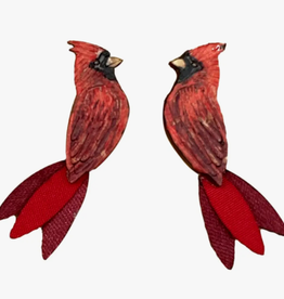 Tulia Artisans Cardinal Earrings (Small)