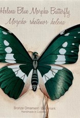 Tulia Artisans Morpho Butterfly Ornament (Green Tones)