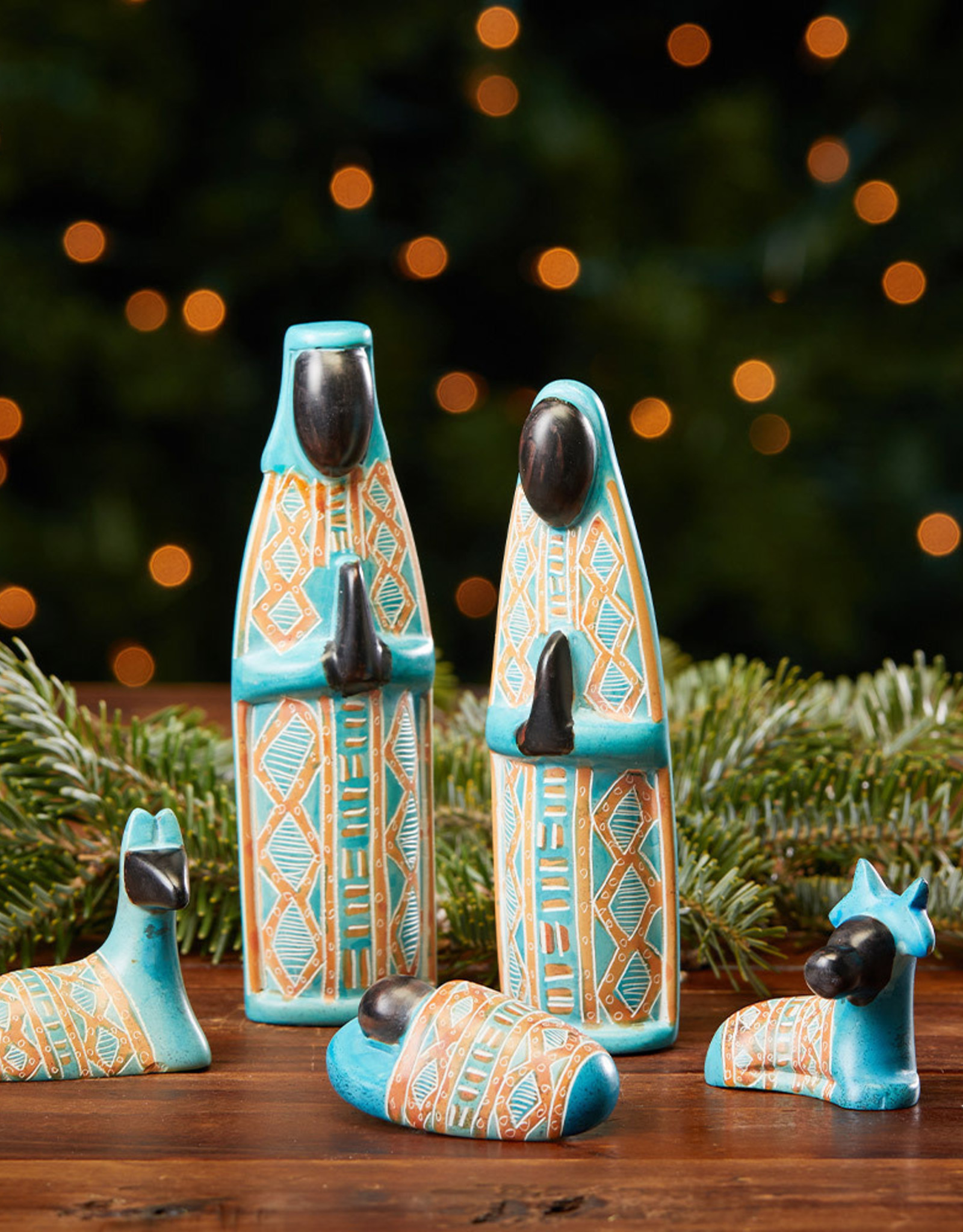 Serrv Kitenge Soapstone Nativity