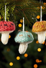 Serrv Remnant Knit Mushroom Patch Ornament