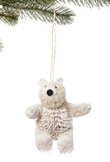 Silk Road Bazaar Bottle Brush Polar Bear Ornament