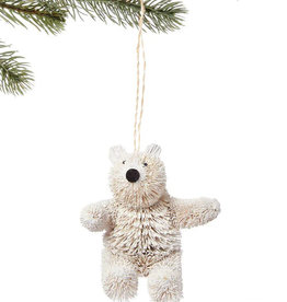 Silk Road Bazaar Bottle Brush Polar Bear Ornament