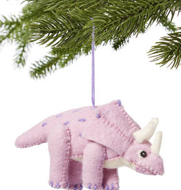 Silk Road Bazaar Purple Triceratops Ornament