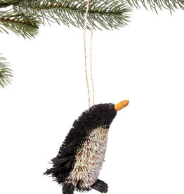 Silk Road Bazaar Bottle Brush Penguin Ornament