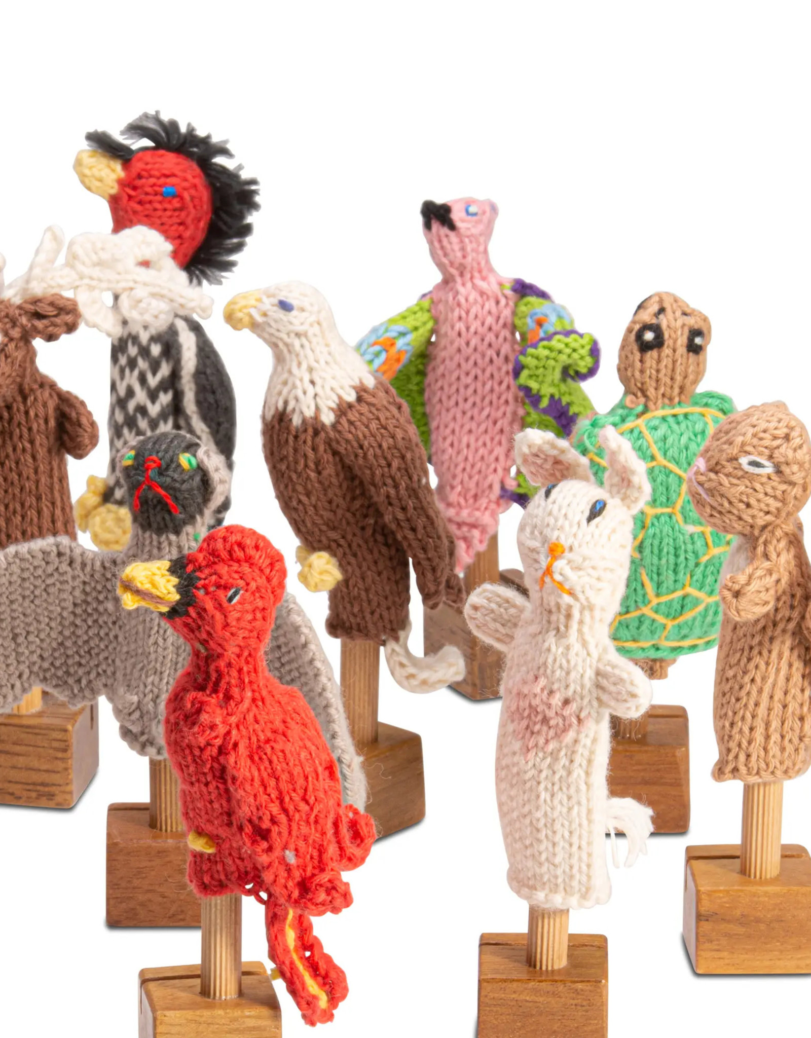 Lucuma Designs Organic Cotton Animal Finger Puppets - Assorted