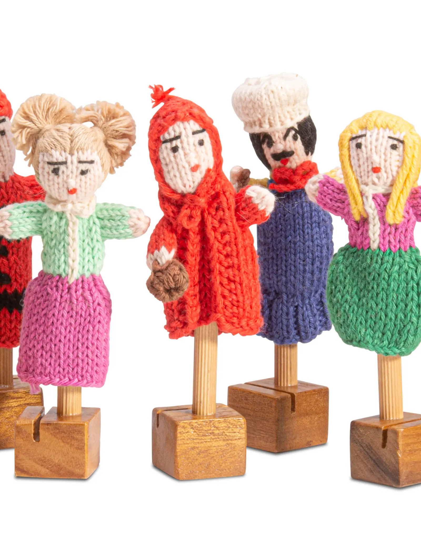 Organic Cotton People Finger Puppets Assorted Bunyaad
