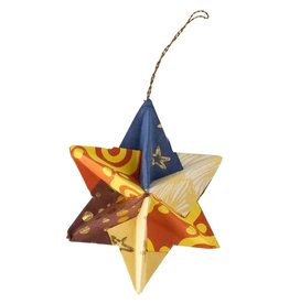 Ten Thousand Villages Folded 6 Point Star Ornament