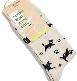 Conscious Step Socks that Save Cats (Black & White)