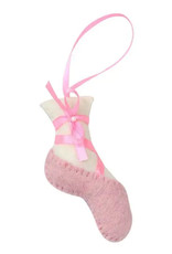 Global Crafts Pink Ballet Slipper Felt Ornament