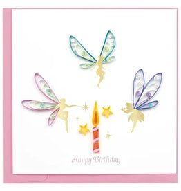 Quilling Card Quilled Fairies Birthday Card