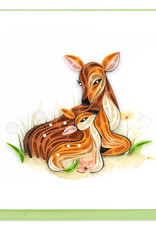 Quilling Card Quilled Doe and Fawn Card