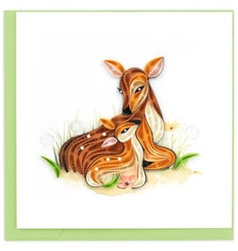 Quilling Card Quilled Doe and Fawn Card