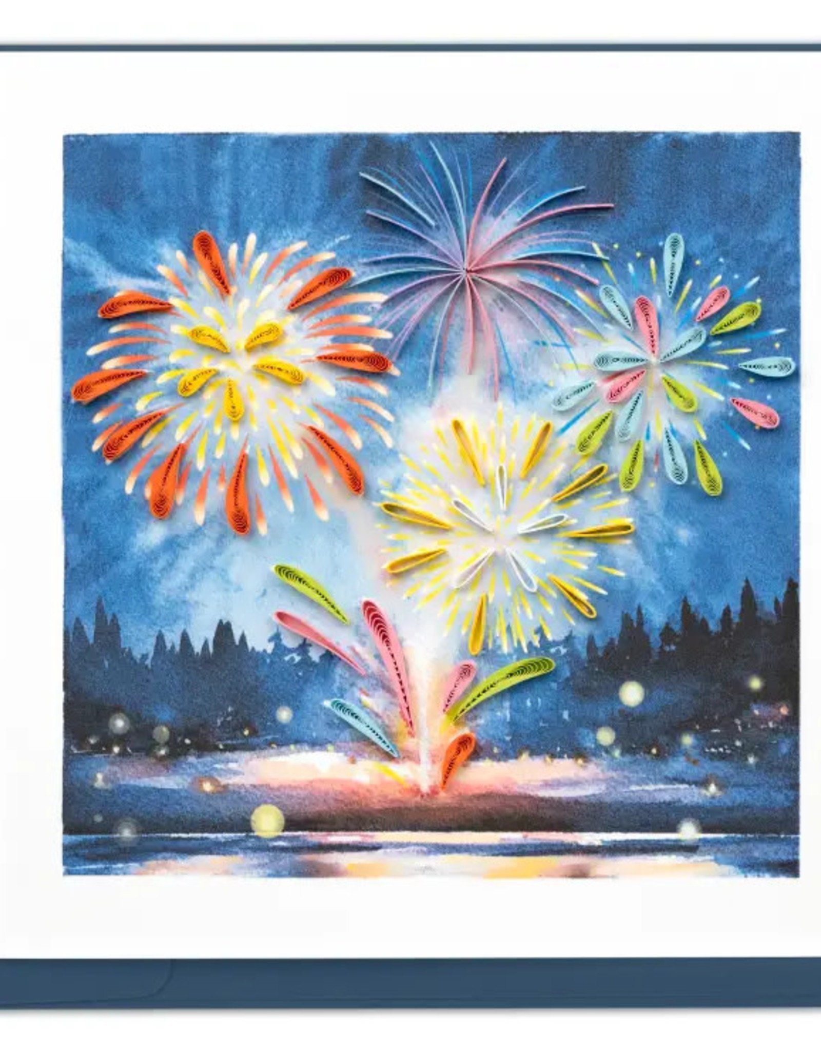 Quilling Card Quilled Fireworks Display Greeting Card