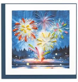 Quilling Card Quilled Fireworks Display Greeting Card