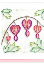 Quilling Card Quilled Bleeding Heart Flowers Greeting Card
