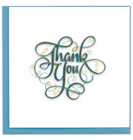 Quilling Card Quilled Blue Thank You Card