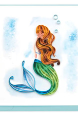 Quilling Card Quilled Sitting Mermaid Greeting Card