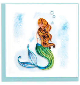 Quilling Card Quilled Sitting Mermaid Greeting Card