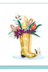 Quilling Card Quilled Rain Boot Bouquet Card