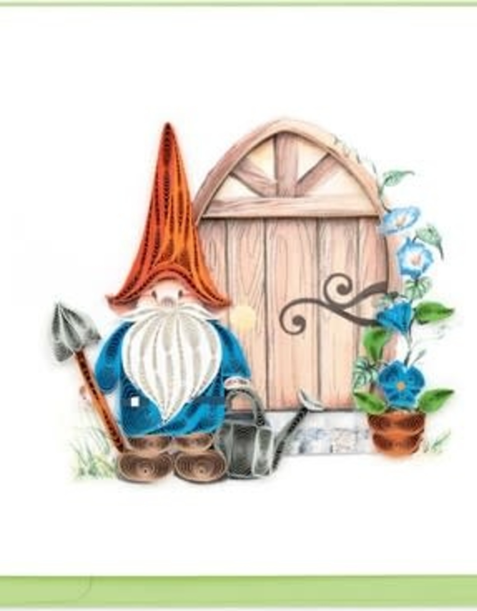 Quilling Card Quilled Garden Gnomes Greeting Card