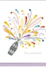 Quilling Card Quilled Congratulations Rainbow Champaign Card