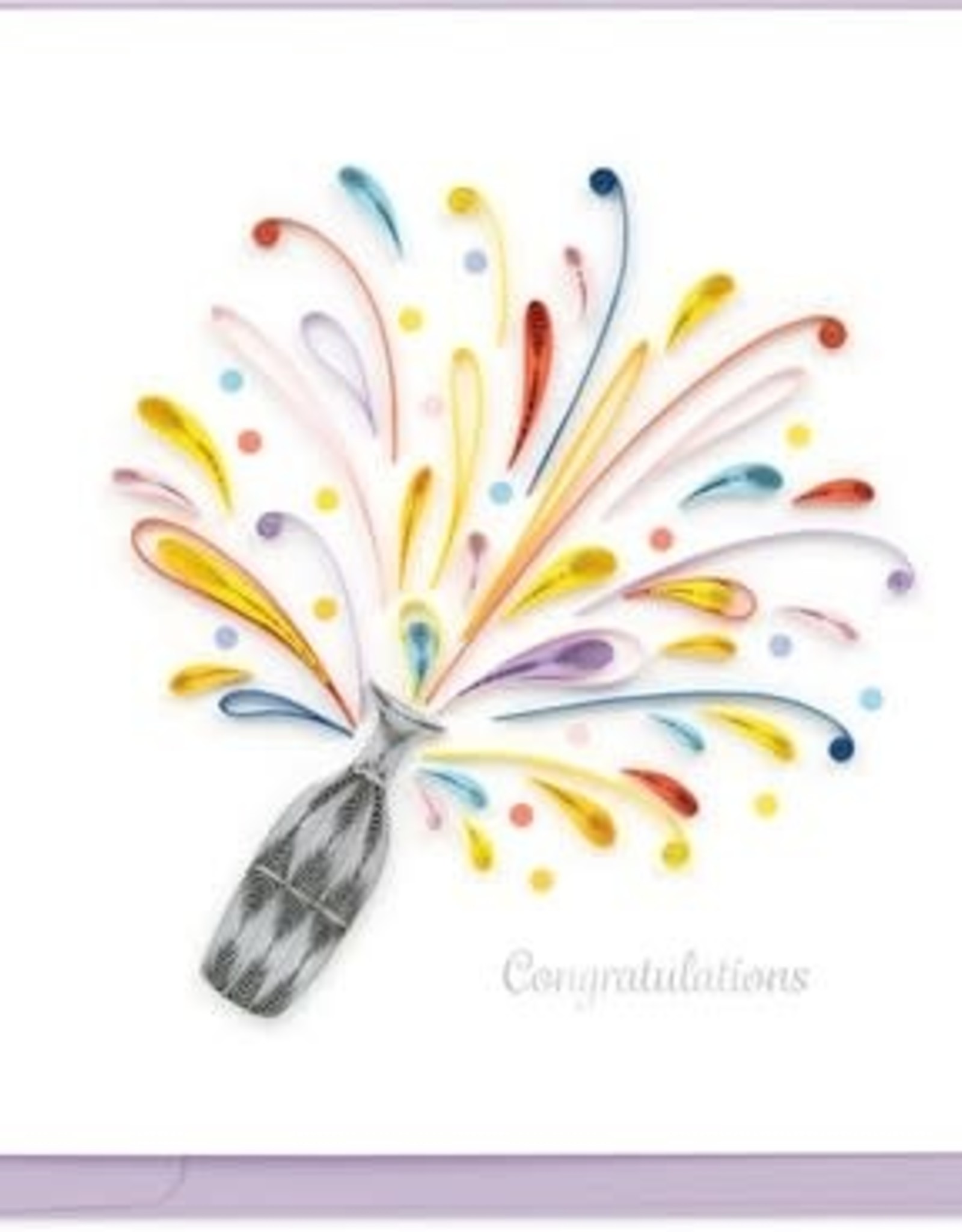 Quilling Card Quilled Congratulations Rainbow Champaign Card