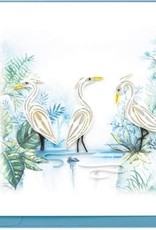 Quilling Card Quilled Three Herons Greeting Card