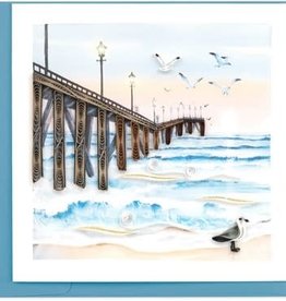 Quilling Card Quilled Beach Pier Greeting Card